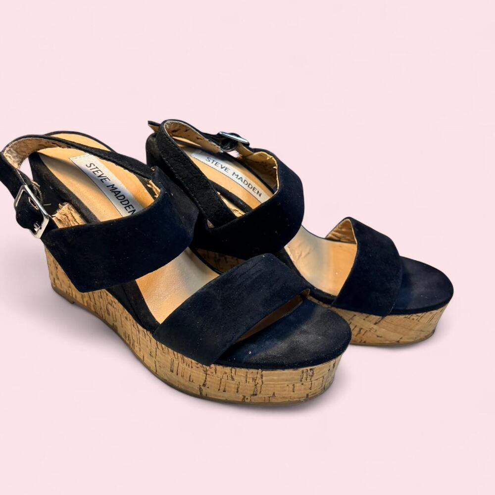 Steve madden black platform shoes Size 6